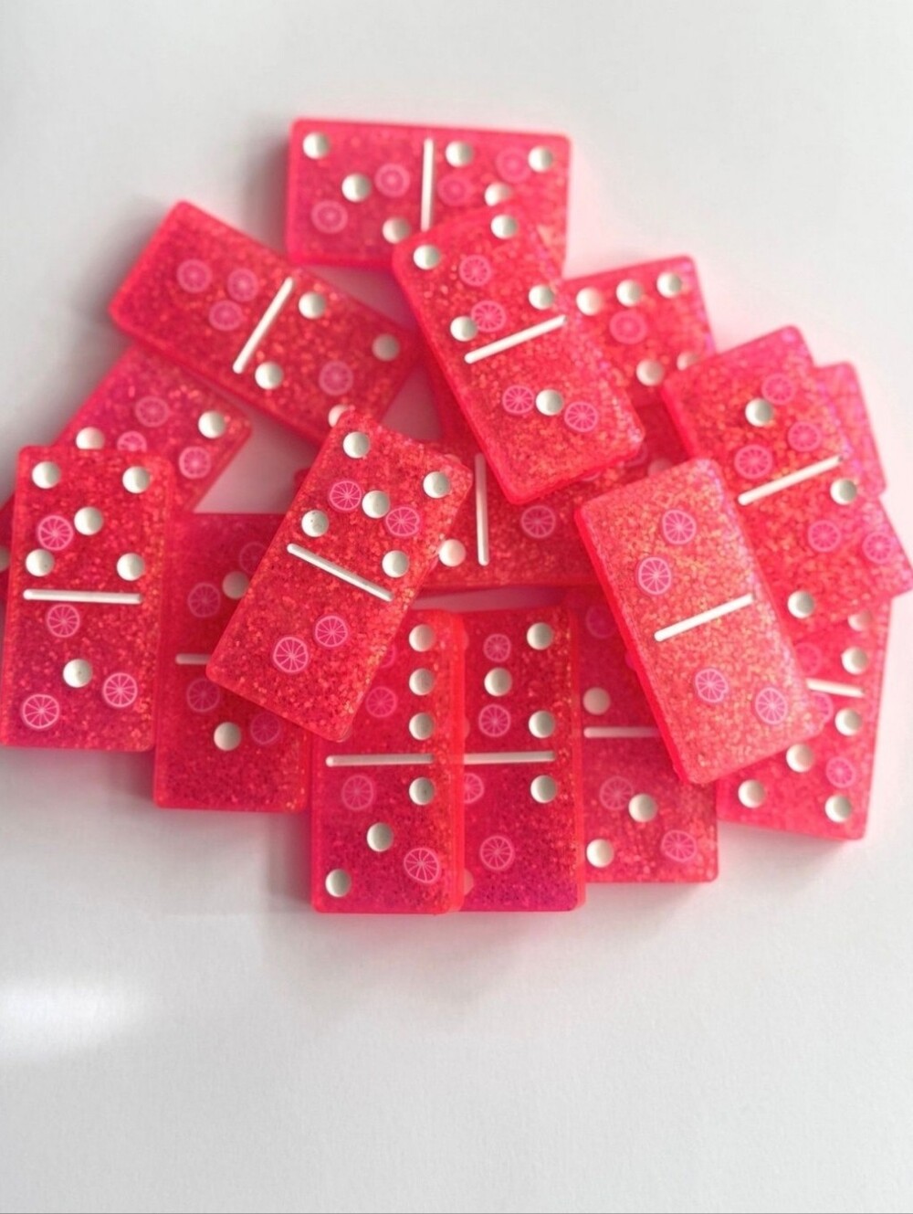 Handmade‎ Pink Lemonade Dominoes New!! Gamenight